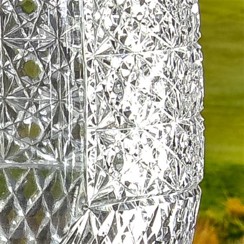 Etched crystal bowl