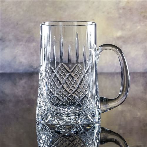 Large Crystal Engraved Wellington Tankard