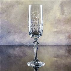 Edward/Mauchline Cut Crystal Engraved Flute