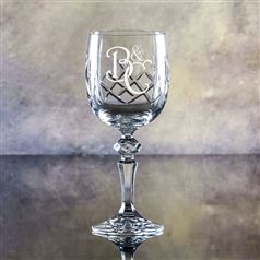 Edward/Mauchline Cut Engraved Goblet Glass