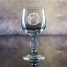 Claudia/Alloway Crystal Engraved Medium Wine Glass