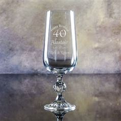 Alloway Crystal Engraved Lager Glass
